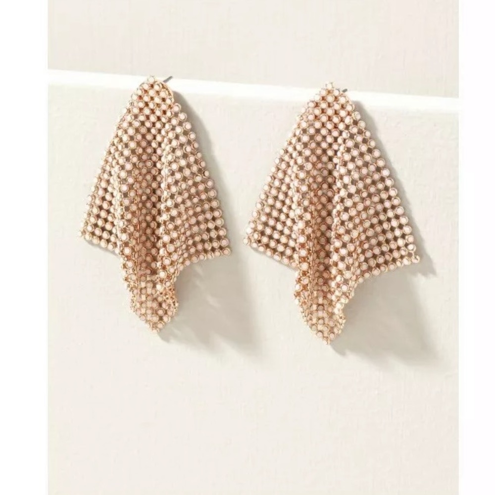 Stella & Dot Addie Statement Earrings Rose Gold